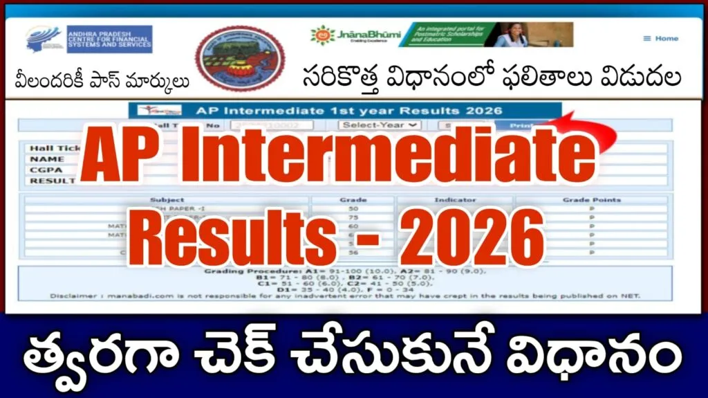 AP ఇంటర్మీడియట్ results 2026